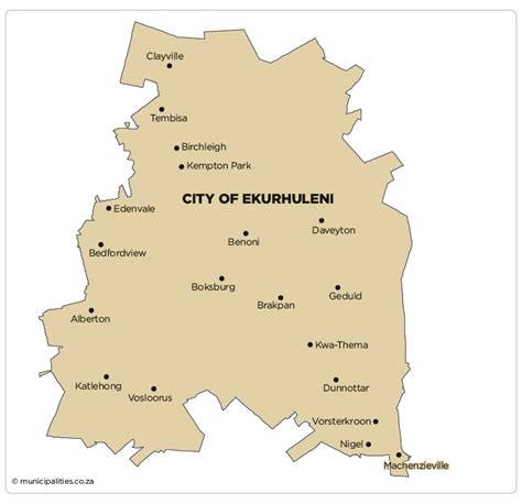 City of Ekurhuleni Metropolitan Municipality - Map