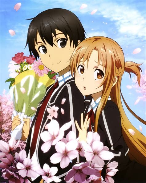 Sword Art Online Kirito Asuna Official Art Arte Anime Arte De