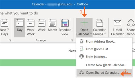 Outlook Opening A Shared Calendar