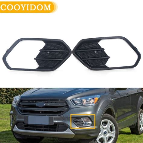 Car Left Right Front Bumper Fog Light Lamp Frame Grille Cover For Ford