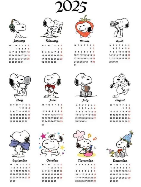 Pin by Anana on Guardado rápido in 2024 Snoopy Cute calendar Snoopy