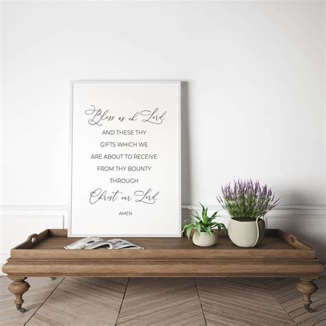 bless   lord printable wall art kitchen decor dining room print