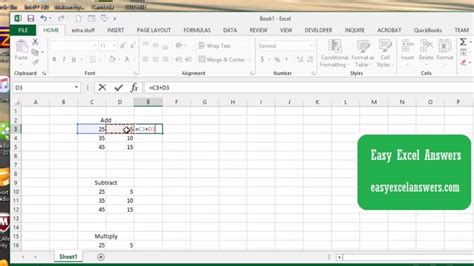 How To Do Basic Calculations In Excel Youtube