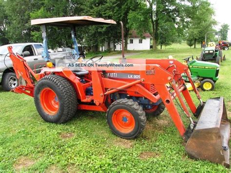 kioti lk compact tractor loader backhoe  hp diesel  unit