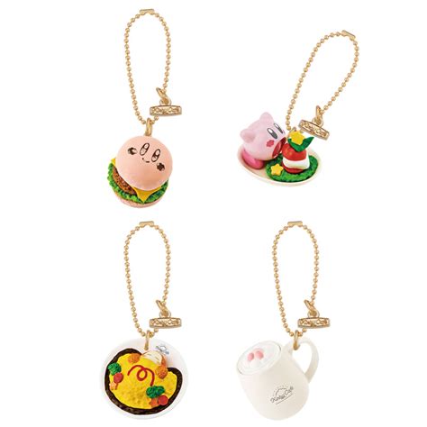 Keychain Set Mogumogu Fastener Kirby Café Meccha Japan