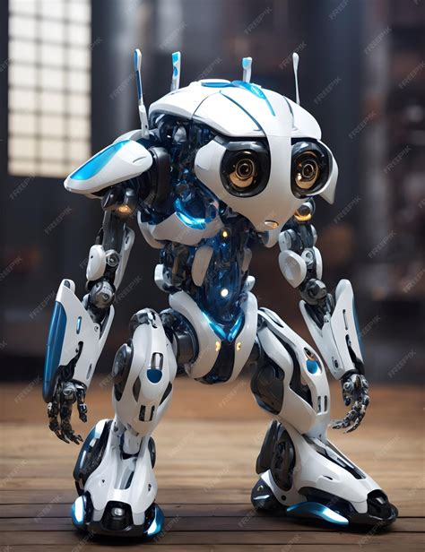 Premium AI Image | Forging Futuristic AI Robots by Blending Myths and