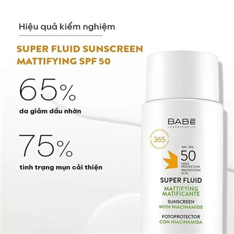 Mua Kem Chống Nắng Kiểm Soát Dầu Babe Laboratorios Super Fluid Mattifying Suncreen SPF ml