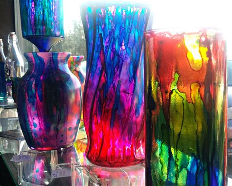 Alcohol Ink Vases Glass Painting Alcohol Ink Glass Alcohol Ink Crafts Alcohol Ink Art