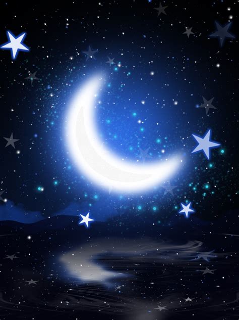 Месяц со звездой картинка