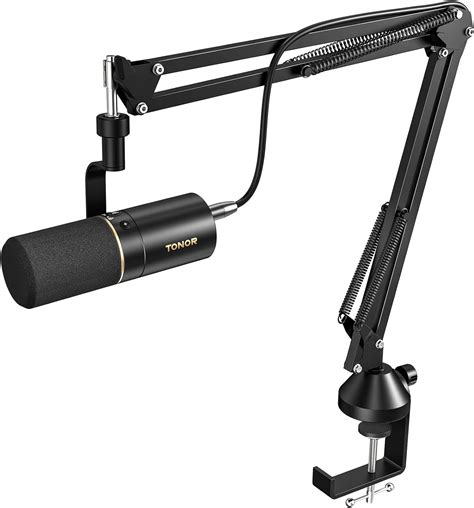 TONOR Dynamic Microphone USB XLR PC Microfono With Boom Arm Stand For