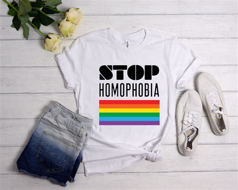 Stop Homophobia SVG LGBT Gay Pride Svg Rainbow Pride Svg Etsy
