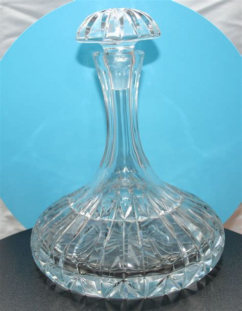 Vintage Crystal Glass Ships Decanter Etsy Uk Vintage Crystal Decanter Crystal Glass