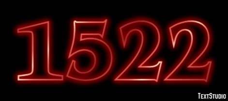 1522 Text Effect and Logo Design Number