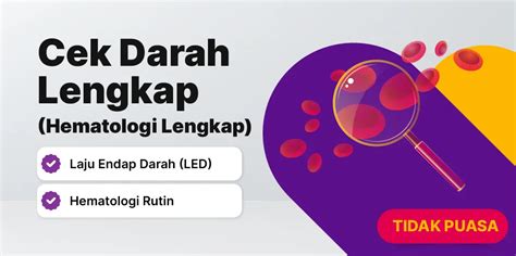 cek darah lengkap hematologi lengkap    gratis