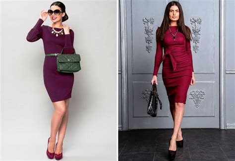 Модное бордовое платье – длинное в пол и короткое, вечернее и ...