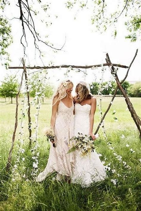 Beautiful Bohemian Lesbian Wedding Wedding Inspiration Pinterest