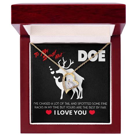 To My Smoking Hot Doe Wife Forever Love Necklace K White Gold Or