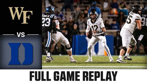 Wake Forest Vs Duke Full Game Replay Acc Football Youtube