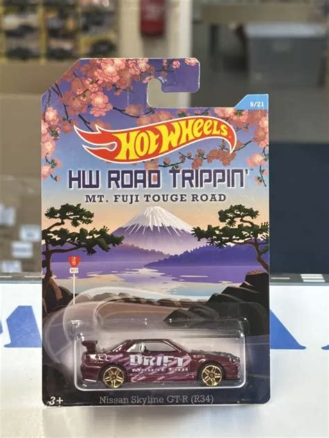 Hot Wheels Hw Road Trippin Mt Fuji Touge Road Nissan Skyline Gt R R Picclick Uk
