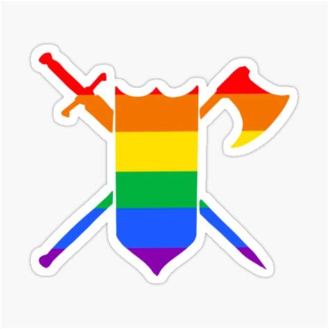 Gay Fighter DnD 5e Logo Sticker By CeruleanSiren97 Redbubble