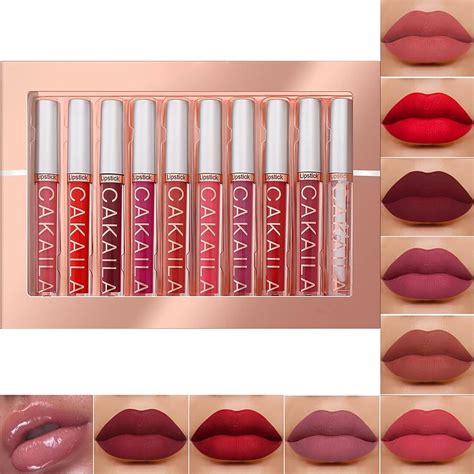 Ckfyahp Pcs Liquid Lipstick Set Farben Nude Matte Lippenstifte Pc Lip Plumper Set