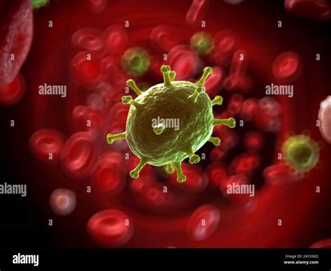 3d Rendered Illustration Of A Virus Infecting The Blood Stock Photo Alamy