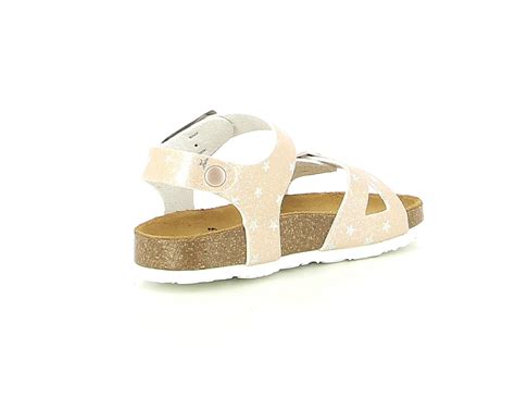 Nu Pieds Sandales Fille PLAKTON LISA SENAJE VEGAN LISA Ecru Nude