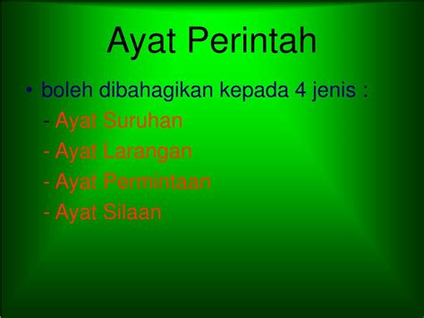 jenis ayat powerpoint    id
