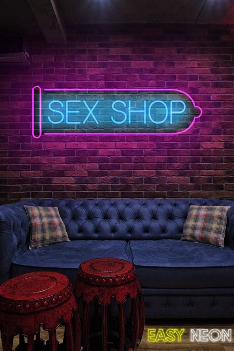 Sex Shop Neon Sign Business Signs Sex Shop Signage Neon Sex Shop Sign Custom Logo Design
