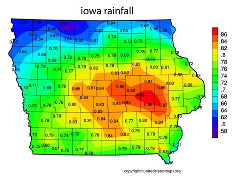 Iowa Rainfall Map | Iowa Rainfall Totals Map