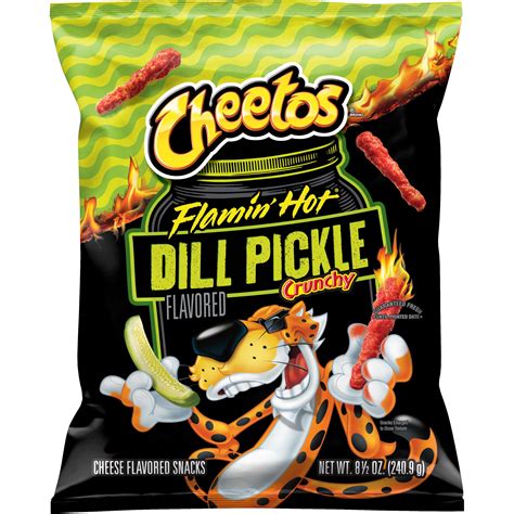 Cheetos Flamin Hot Dill Pickle Crunchy Cheese Flavored Snacks Oz Bag Walmart