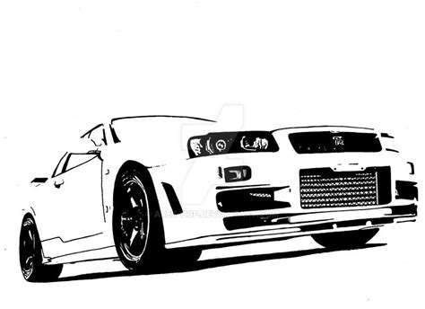 White Nissan Skyline Gt R R34 Nismo By Arek Ogf On Deviantart