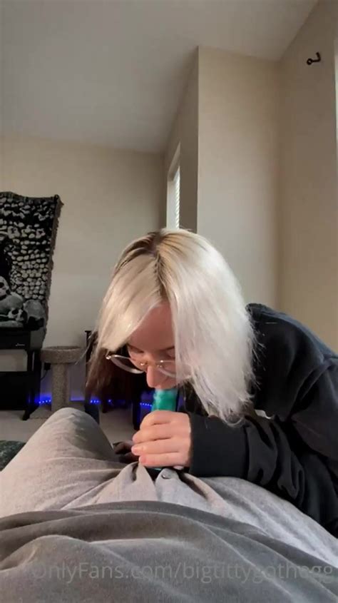 Bigtittygothegg Onlyfans Dildo Riding And Sucking