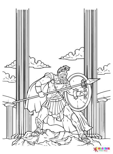 Free Vector Hand Drawn Greek Mythology Illustration Coloring Page