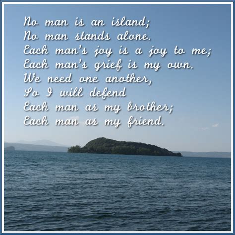 a poem written on the water with an island in the background