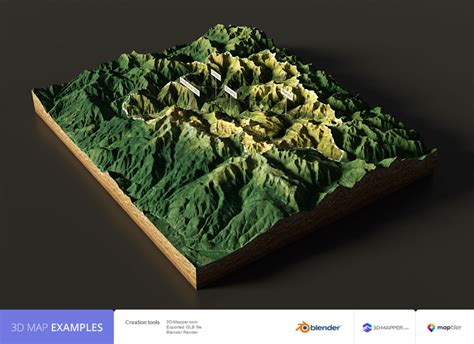 Examples 3d Create Custom 3d Maps Online Map Terrain