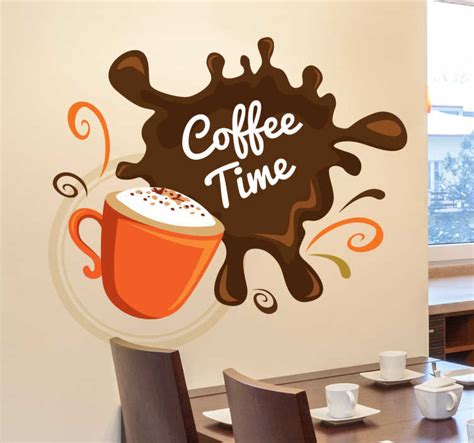 Vinilo Decorativo Coffee Time Splatter Tenvinilo