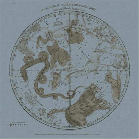Northern Circumpolar Map Painting By Wg Evans Fine Art America