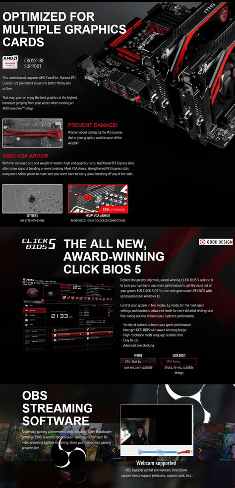 Buy MSI H170 Gaming M3 Motherboard [H170-GAMING-M3] | PC Case Gear ...