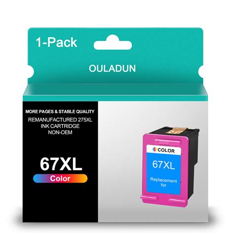 Xl 67 Color Ink Cartridge Replacement For Hp Ink 67 Xl 67 67xl Tricolor 2700 2700e