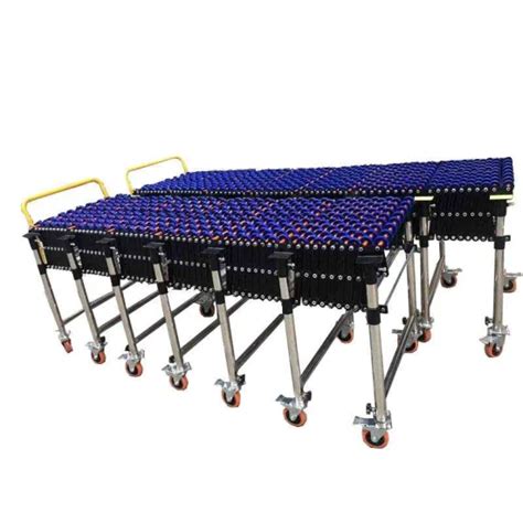 Plastic Wheel Manual Gravity Expandable Roller Conveyor For Container