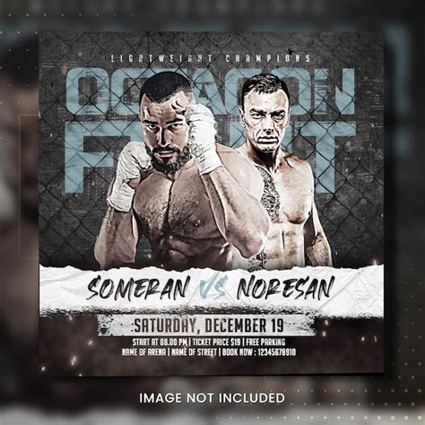 Premium Psd Boxing Poster