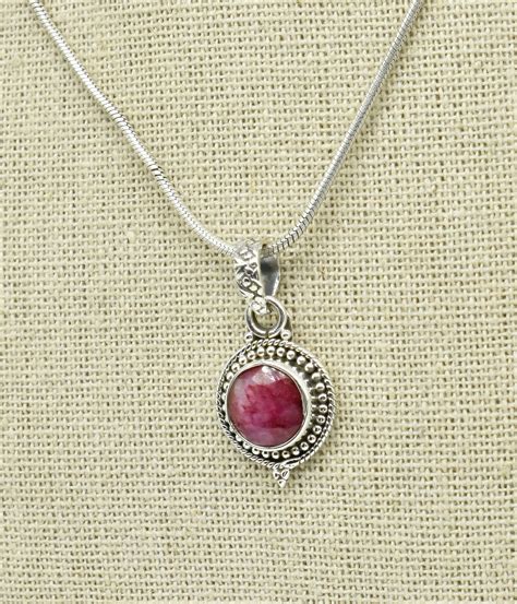 Natural Ruby Pendant 925 Sterling Silver Pendant Ruby | Etsy