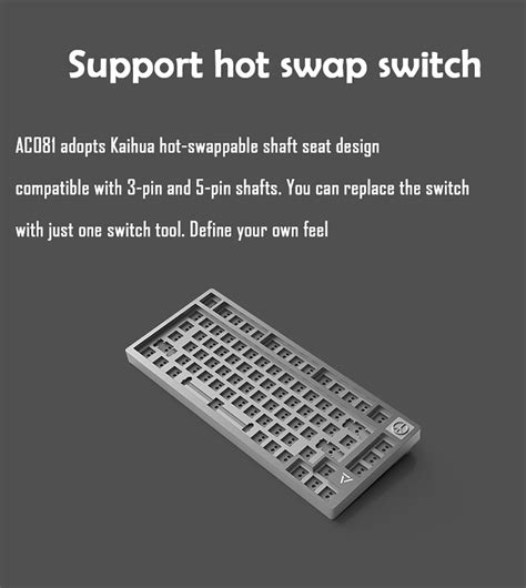 Ajazz Ac Hot Swappable Wired Mechanical Gaming Keyboard