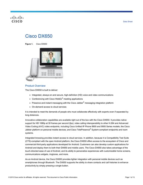 Cisco Dx650 Product Overview