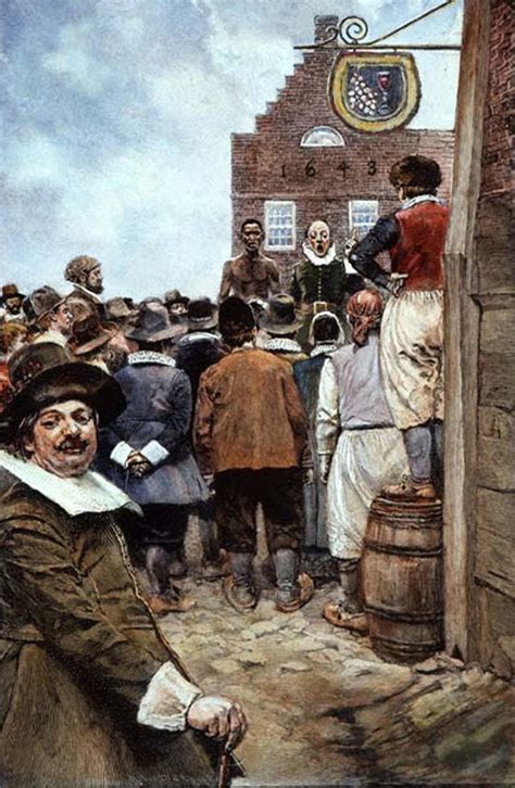 First Slave Auction In New Amsterdam Ce Illustration World