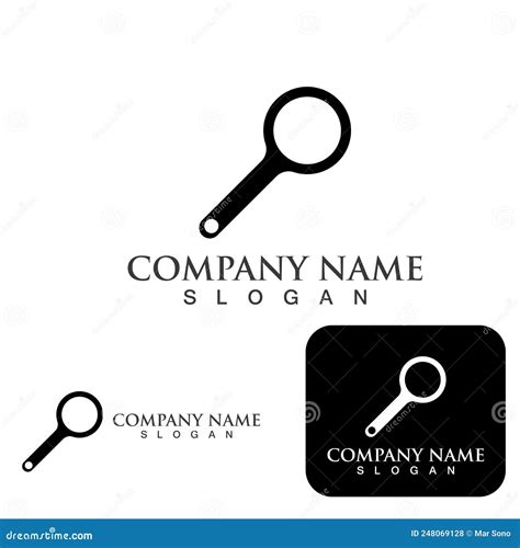 Magnifying Glass Logo And Symbol Vector Stock Vector Illustration Of