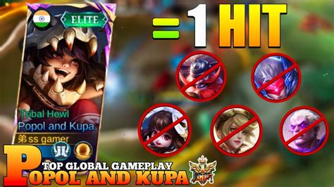 1 HIT POPOL AND KUPA TOP GLOBAL RANK GAMEPLAY POPOL AND KUPA BUILD