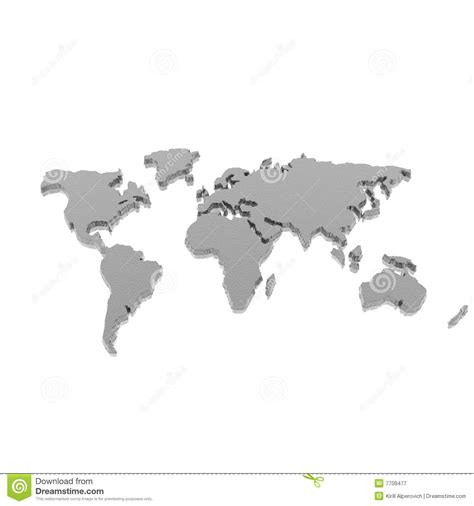 Modelo Del Mapa Geogr Fico Del Mundo Stock De Ilustraci N