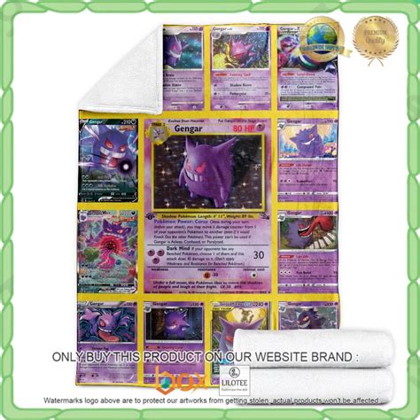 HOT Fleece Blanket Gengar Cards Custom Pokemon Boxbox Branding Luxury T Shirts Online In USA
